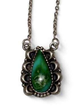 Senoran Gold Teardrop Turquoise  Necklace